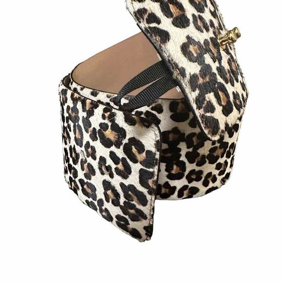 Ann Taylor Accessories Womeny Leather Belt Leopard SZ M - Picture 9 of 13